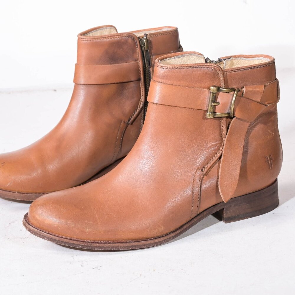 Frye Melissa Knotted Ankle Boot in Tan - 7